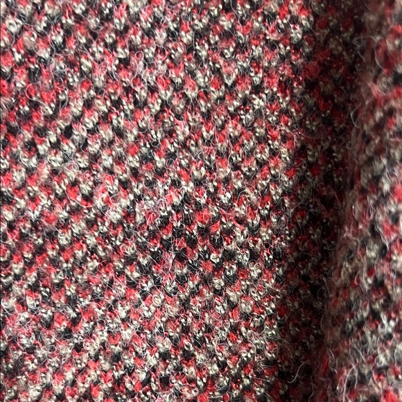 Joseph A Plaid Cardigan in Red, Black, and Tan - Picture 3 of 6